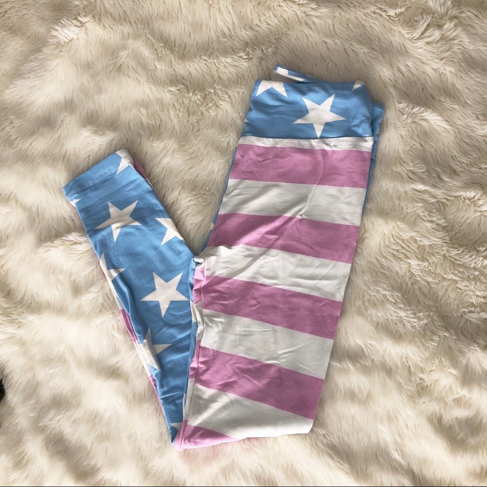 LuLaRoe Fourth Of July Unicorn Leggings